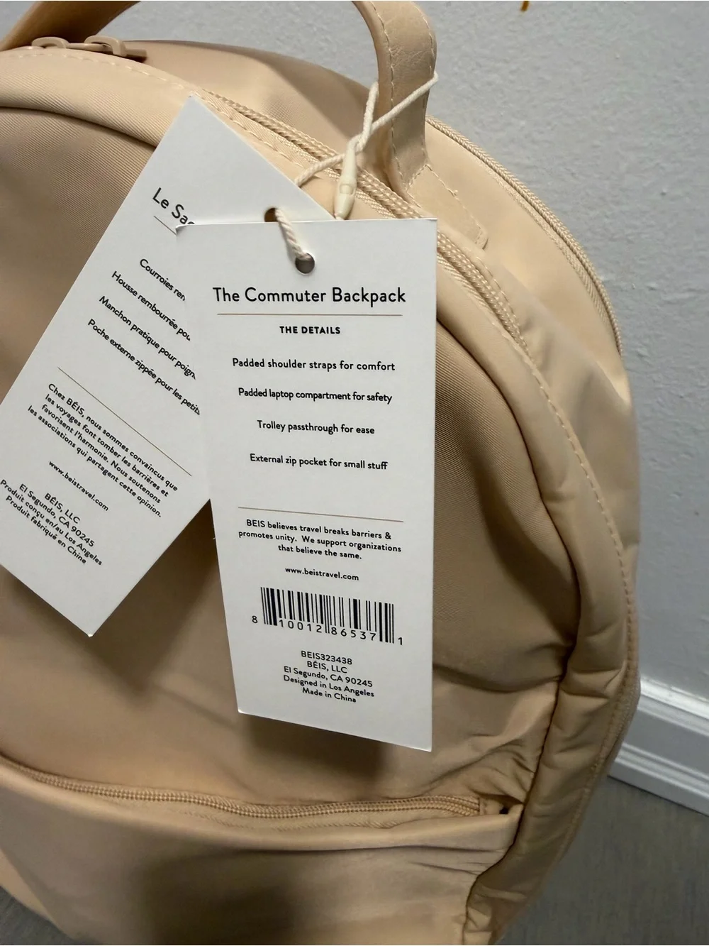 NWT BEIS commuter backpack